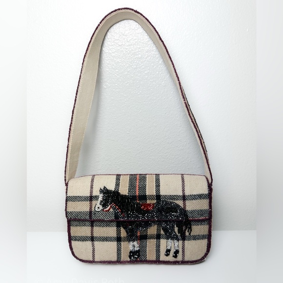 Anthropologie The Fiona Beaded Bag Animal Edition Horse NWT - Picture 6 of 15